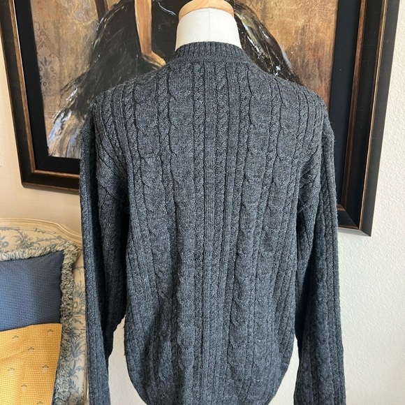 NWOT Lanificio Gray 100% Alpaca Boyfriend Cardigan Size L - Picture 6 of 7